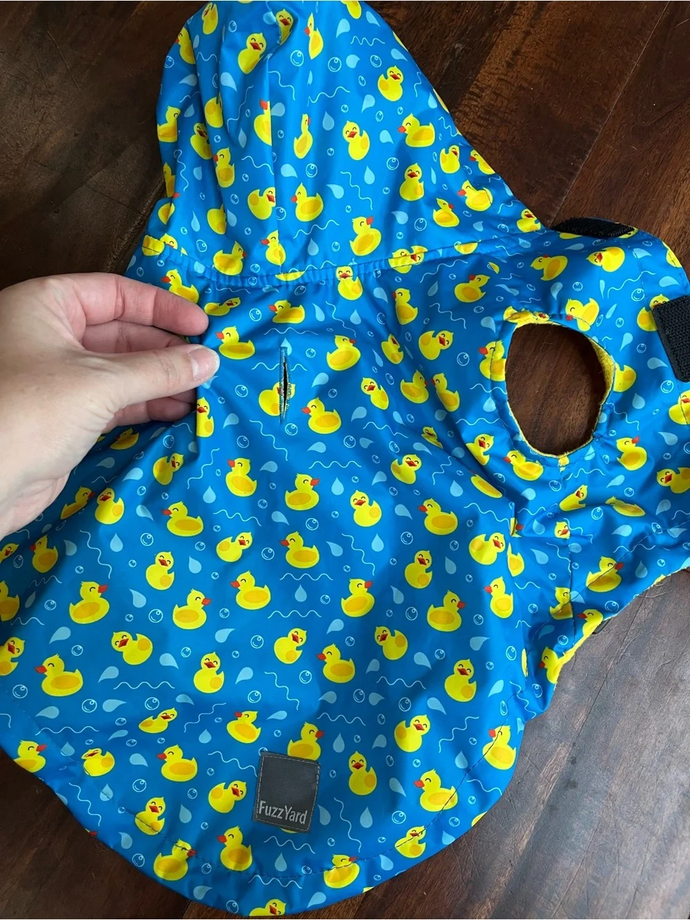 Blue & Yellow Duck Print Dog Hoodie